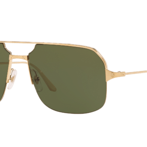 Cartier Unisex Sunglass CT0230S -  Frame color: Gold Shiny, Lens color: Green