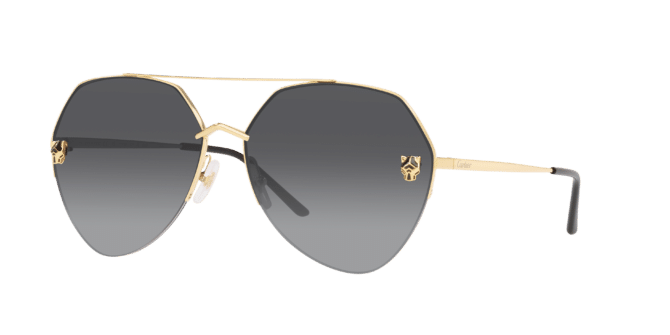 Cartier Woman Sunglass CT0355S -  Frame color: Gold, Lens color: Grey