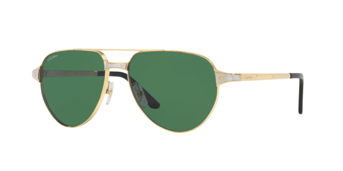 Cartier Man Sunglass CT0425S -  Frame color: Gold, Lens color: Green