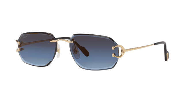 Cartier Man Sunglass CT0468S -  Frame color: Gold, Lens color: Blue