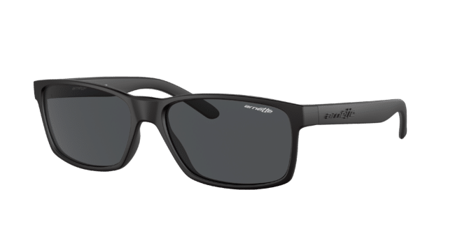 Arnette Unisex Sunglass AN4185 Slickster -  Frame color: Rubber Black, Lens color: Dark Grey