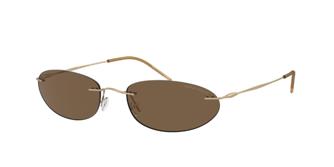 Giorgio Armani Woman Sunglass AR1508M -  Frame color: Matte Pale Gold, Lens color: Dark Brown