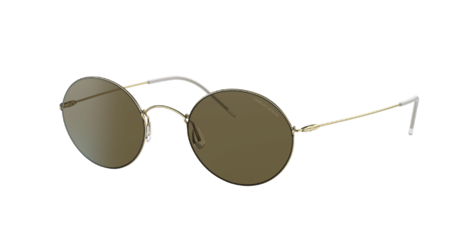 Giorgio Armani Man Sunglass AR6115T -  Frame color: Pale Gold, Lens color: Dark Brown