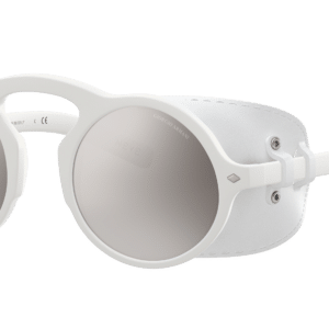 Giorgio Armani Man Sunglass AR8143Q -  Frame color: White, Lens color: Light Grey Mirror Silver 80