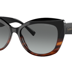 Giorgio Armani Woman Sunglass AR8161 -  Frame color: Black/Striped Brown, Lens color: Gradient Grey