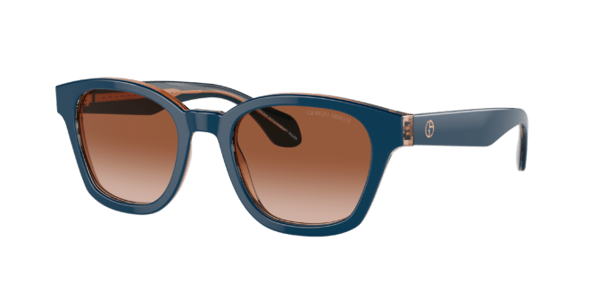 Giorgio Armani Man Sunglass AR8207 -  Frame color: Top Blue/Transparent Brown, Lens color: Gradient Brown