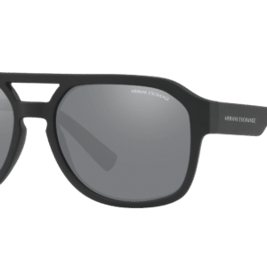 Armani Exchange Man Sunglass AX4074S -  Frame color: Matte Black, Lens color: Light Grey Mirror Black