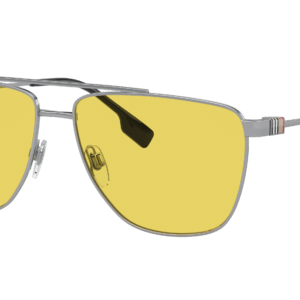 Burberry Man Sunglass BE3141 Blaine -  Frame color: Silver, Lens color: Yellow