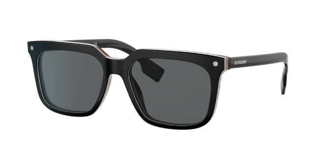 Burberry Man Sunglass BE4337 Carnaby -  Frame color: Black, Lens color: Dark Grey