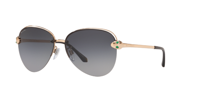 Bvlgari Woman Sunglass BV6121KB -  Frame color: Pink Gold Plated, Lens color: Polar Grey Gradient