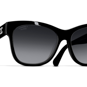 Chanel Woman Sunglass Square Sunglasses CH5380 -  Frame color: Black, Lens color: Grey