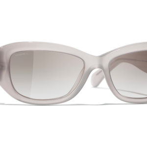 Chanel Woman Sunglass Rectangle Sunglasses CH5493 -  Frame color: Gray, Lens color: Gray