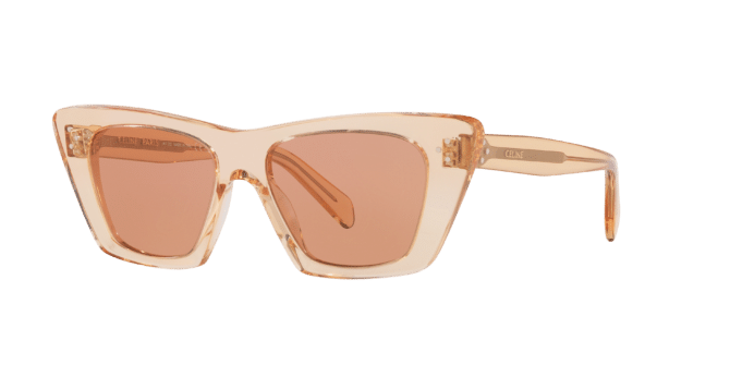 Celine Woman Sunglass Bold 3 Dots Cl40187I -  Frame color: Orange, Lens color: Brown