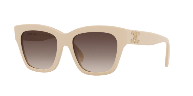 Celine Woman Sunglass Triomphe CL40253I -  Frame color: Ivory, Lens color: Brown