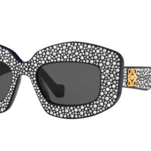 Loewe Woman Sunglass Anagram Lw4114Is -  Frame color: Blue Shiny, Lens color: Grey