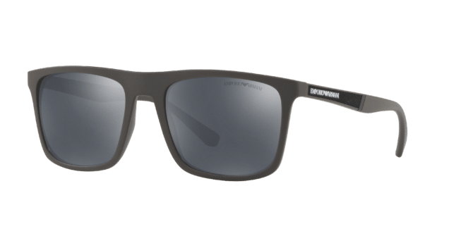 Emporio Armani Man Sunglass EA4097 -  Frame color: Matte Brown, Lens color: Mirror Black