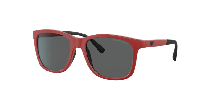 Emporio Armani Unisex Sunglass EA4184 Kids -  Frame color: Matte Red, Lens color: Dark Grey