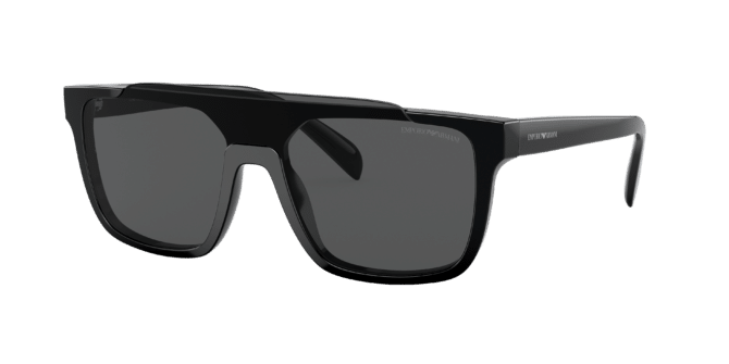 Emporio Armani Man Sunglass EA4193 -  Frame color: Shiny Black, Lens color: Dark Grey