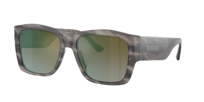 Ferrari Unisex Sunglass FH2003U -  Frame color: Striped Grey, Lens color: Gradient Green Mirror