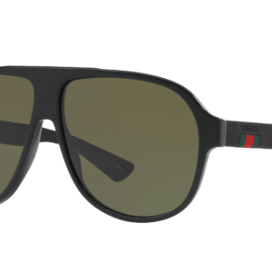 Gucci Man Sunglass GG0009S -  Frame color: Black, Lens color: Green