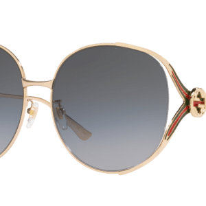 Gucci Woman Sunglass GG0225S -  Frame color: Gold Clear, Lens color: Grey Gradient