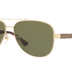 Gucci Man Sunglass GG0528S -  Frame color: Pink Gold, Lens color: Green