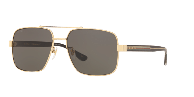 Gucci Man Sunglass GG0529S -  Frame color: Gold, Lens color: Grey