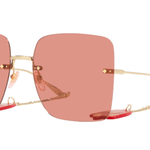 Gucci Woman Sunglass GG1147S -  Frame color: Gold Shiny, Lens color: Pink