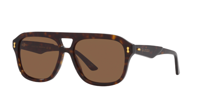 Gucci Man Sunglass GG1263S -  Frame color: Tortoise, Lens color: Brown