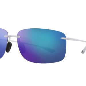 Maui Jim Unisex Sunglass B443-05CM -  Frame color: Crystal Matte, Lens color: Blue Hawaii