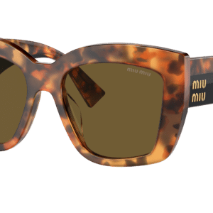 Miu Miu Woman Sunglass MU 04WS -  Frame color: Havana Honey, Lens color: Dark Brown