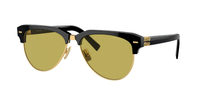 Miu Miu Woman Sunglass MU 09ZS -  Frame color: Black, Lens color: Olive Green