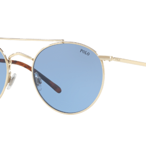 Polo Ralph Lauren Man Sunglass PH3114 -  Frame color: Shiny Pale Gold, Lens color: Light Blue