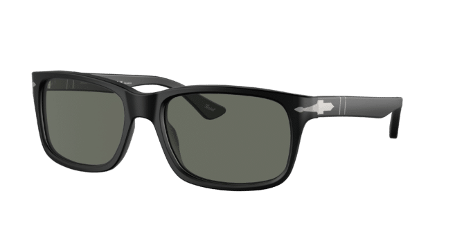 Persol Man Sunglass PO3048S -  Frame color: Black, Lens color: Green Polarized