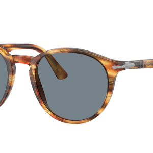 Persol Man Sunglass PO3152S -  Frame color: Brown Striped Yellow, Lens color: Blue