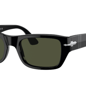 Persol Unisex Sunglass PO3268S -  Frame color: Black, Lens color: Green