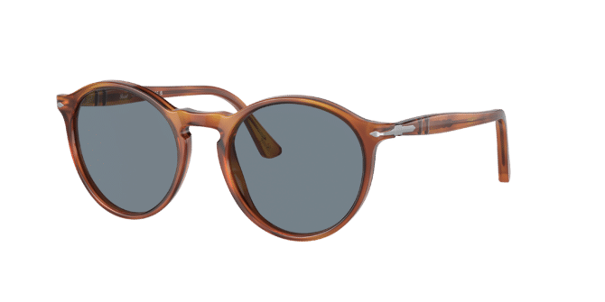 Persol Unisex Sunglass PO3285S -  Frame color: Terra Di Siena, Lens color: Light Blue