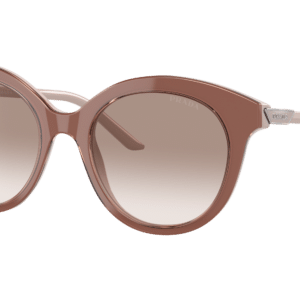 Prada Woman Sunglass PR 02YS -  Frame color: Alabaster/Crystal, Lens color: Clear Gradient Brown