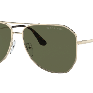 Prada Man Sunglass PR 63XS -  Frame color: Pale Gold, Lens color: Polar Green