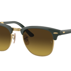 Ray-Ban Unisex Sunglass RB2176 Clubmaster Folding -  Frame color: Green On Gold, Lens color: Brown