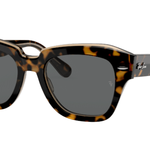 Ray-Ban Woman Sunglass RB2186 State Street -  Frame color: Havana On Transparent Brown, Lens color: Dark Grey