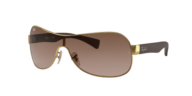 Ray-Ban Unisex Sunglass RB3471 -  Frame color: Gold, Lens color: Brown Gradient Dark Brown