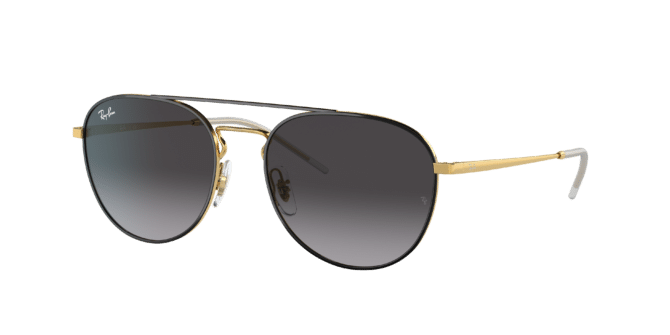 Ray-Ban Unisex Sunglass RB3589 -  Frame color: Black On Gold, Lens color: Grey