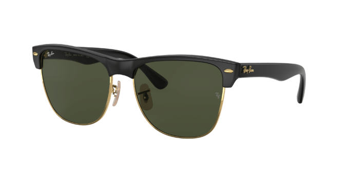 Ray-Ban Man Sunglass RB4175 Clubmaster Oversized -  Frame color: Black On Gold, Lens color: G-15 Green