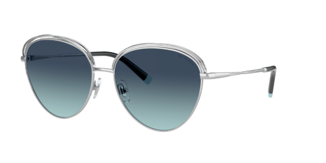 Tiffany & Co. Woman Sunglass TF3075 -  Frame color: Silver, Lens color: Tiffany Blue Gradient