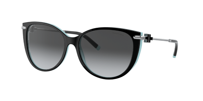 Tiffany & Co. Woman Sunglass TF4178 -  Frame color: Black On Tiffany Blue, Lens color: Polar Grey Gradient