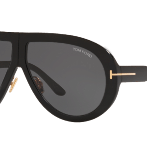 Tom Ford Unisex Sunglass FT0836 -  Frame color: Shiny Black, Lens color: Grey