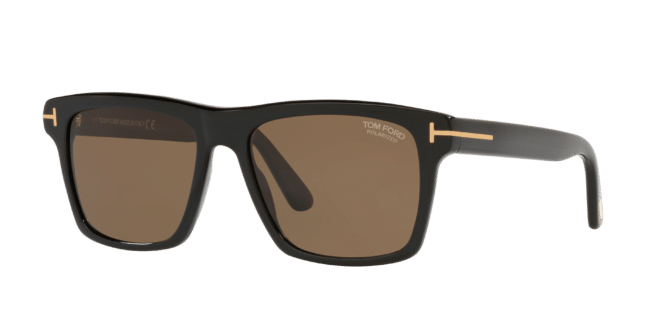 Tom Ford Man Sunglass FT0906 -  Frame color: Black Shiny, Lens color: Brown Polar