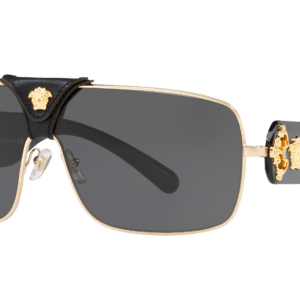 Versace Man Sunglass VE2207Q -  Frame color: Gold, Lens color: Dark Grey