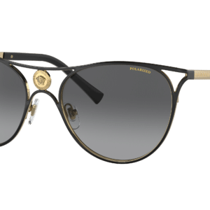 Versace Woman Sunglass VE2237 -  Frame color: Black/Gold, Lens color: Polar Grey Gradient